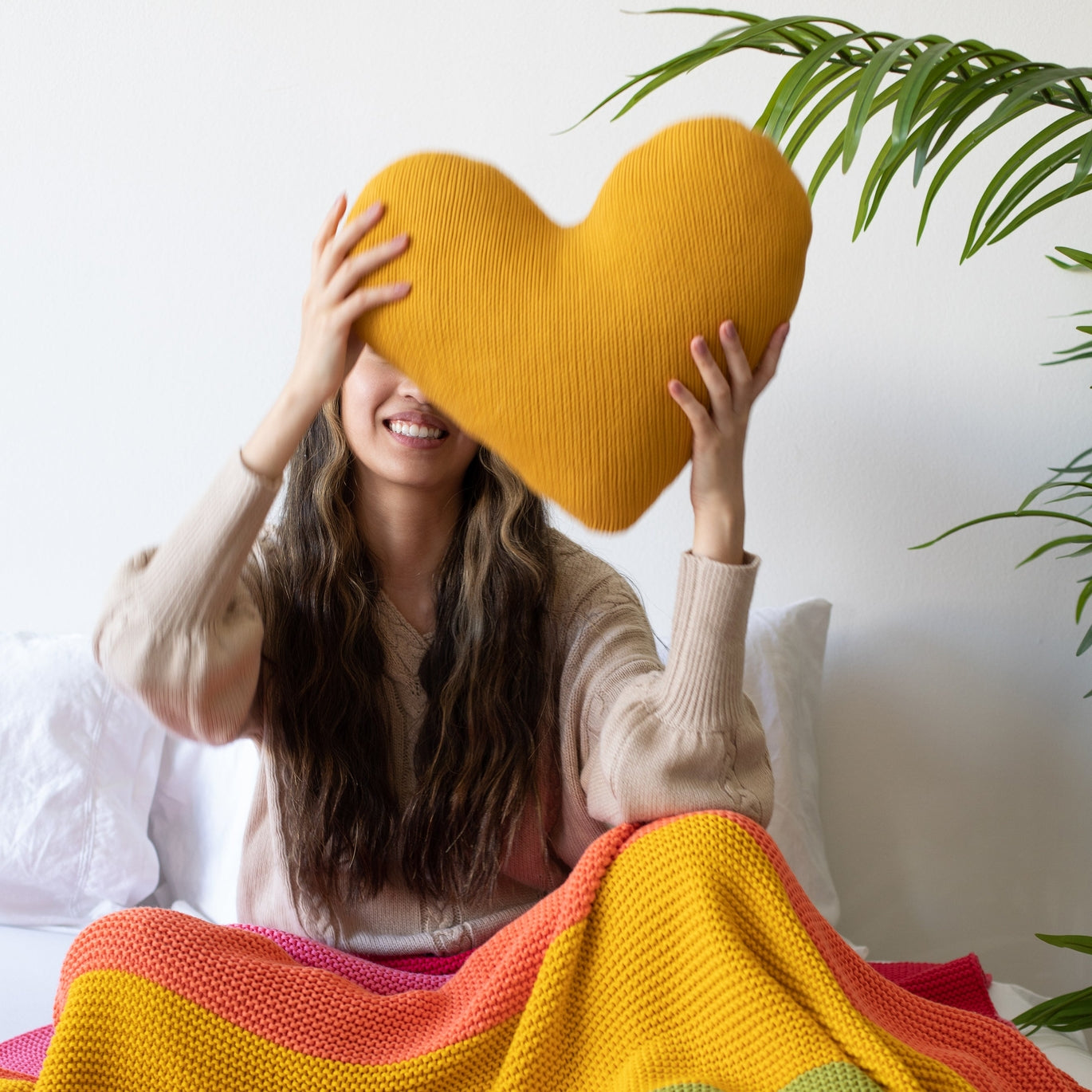 Knit Heart Pillow