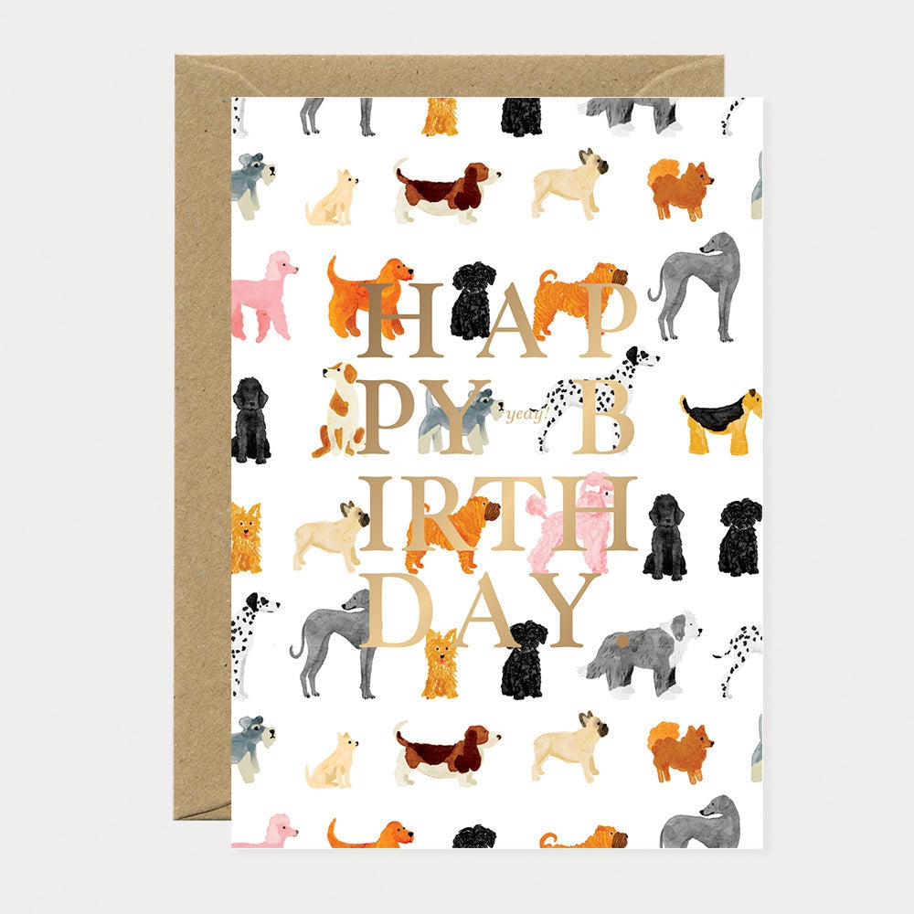 Dogs Pattern Birthday Card