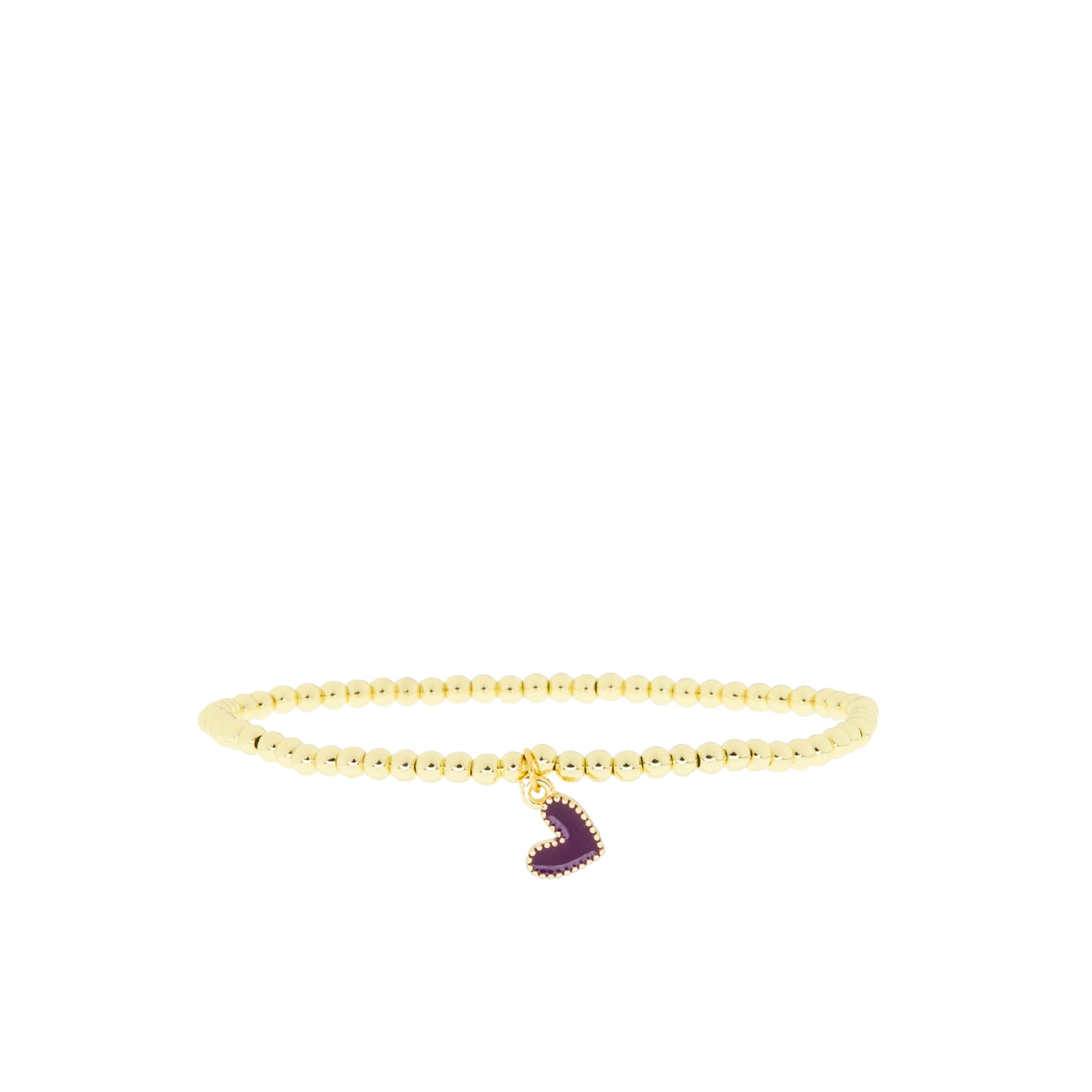 Heart Charm Ball Bracelet