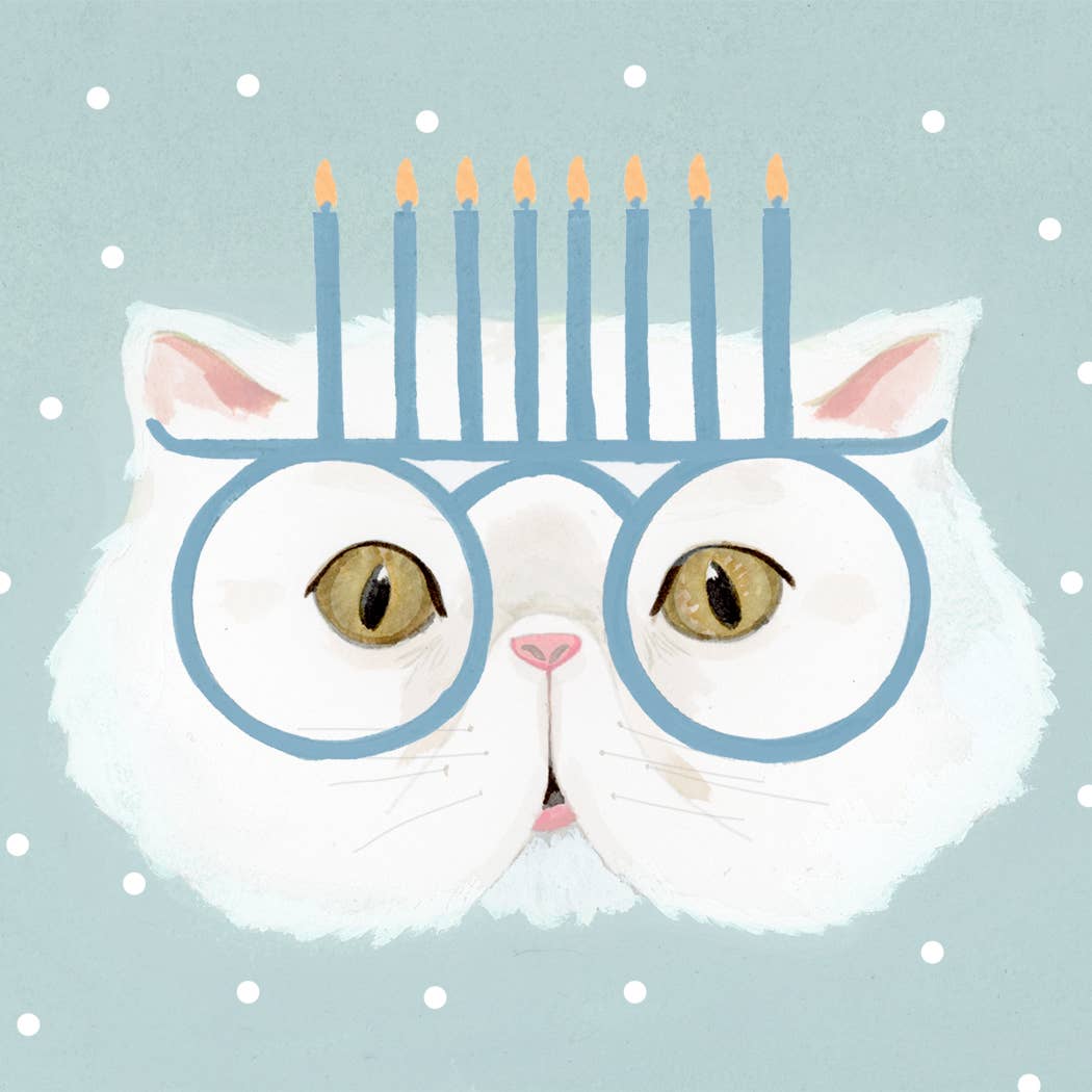 Purrfect Hanukkah Card