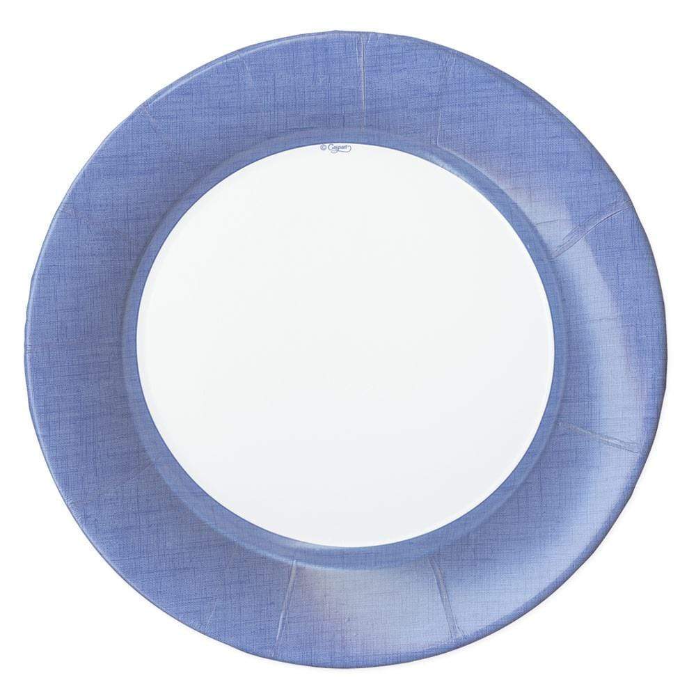 Linen Blue Dinner Plates