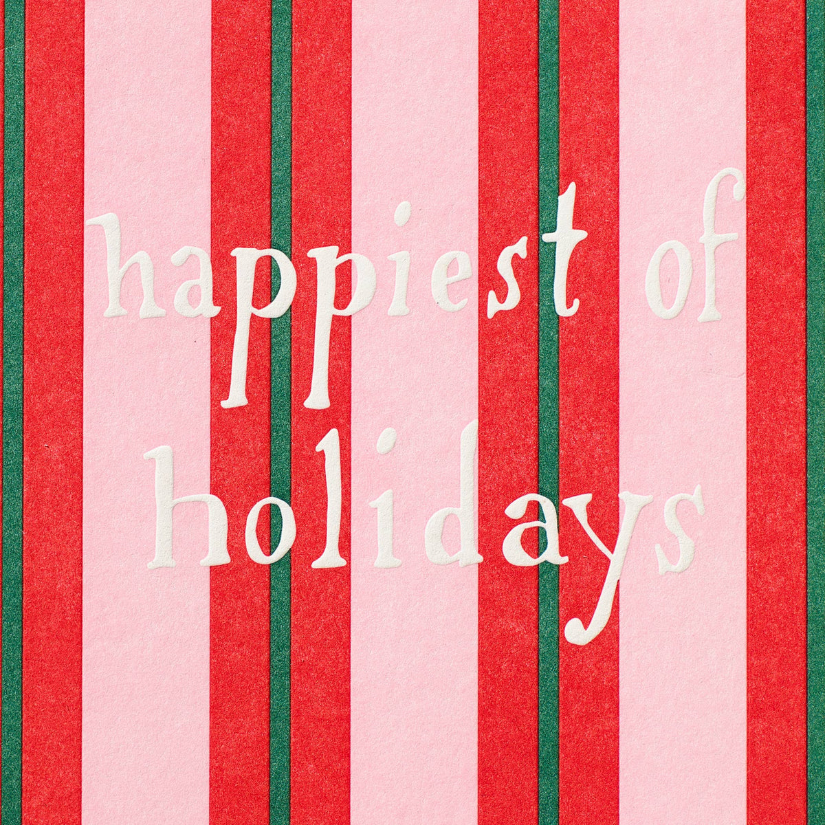 Holiday Stripes Greeting Card