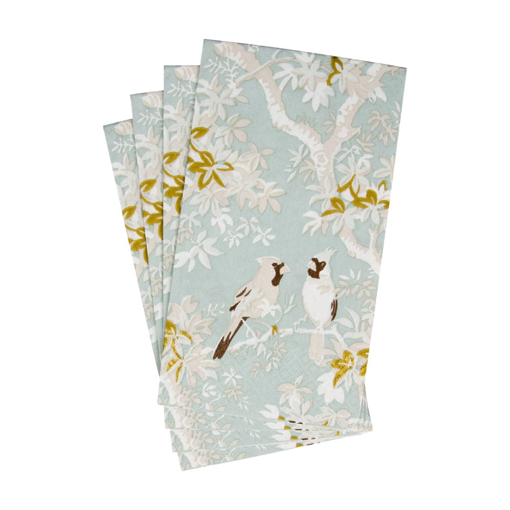 Scenic Songbirds Celadon Guest Towels