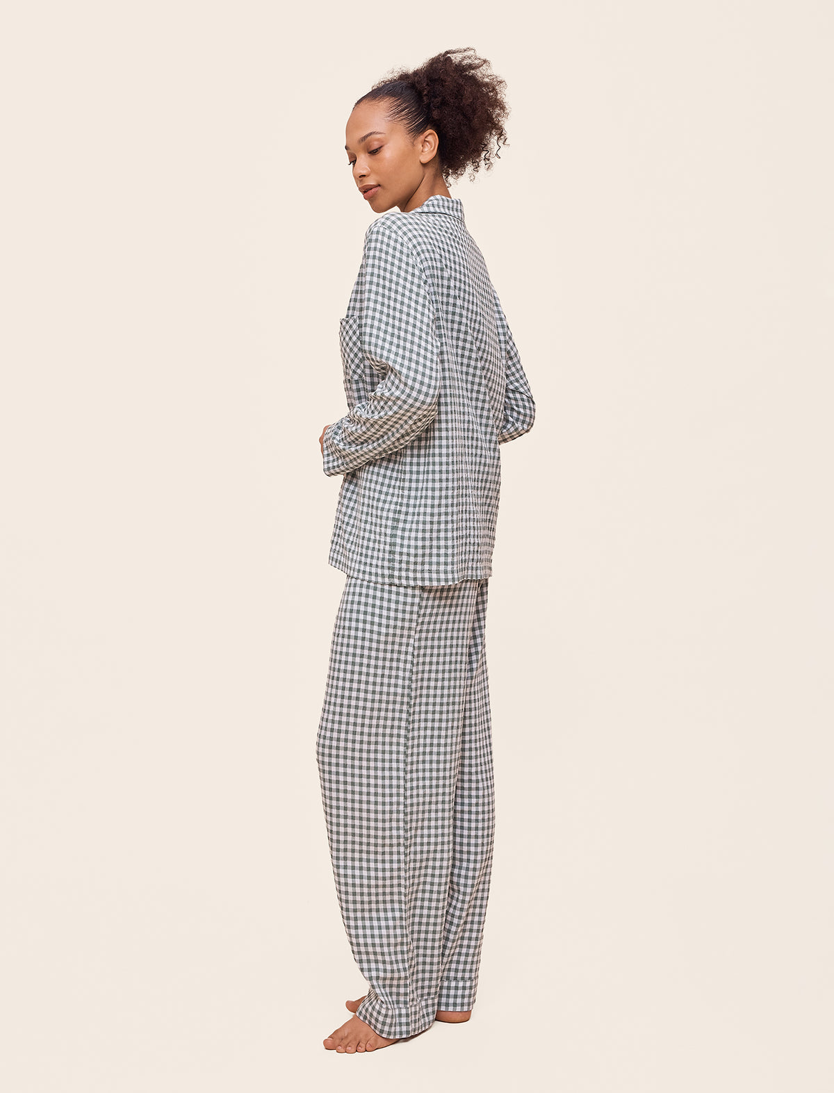Deep Moss Gingham PJ Set