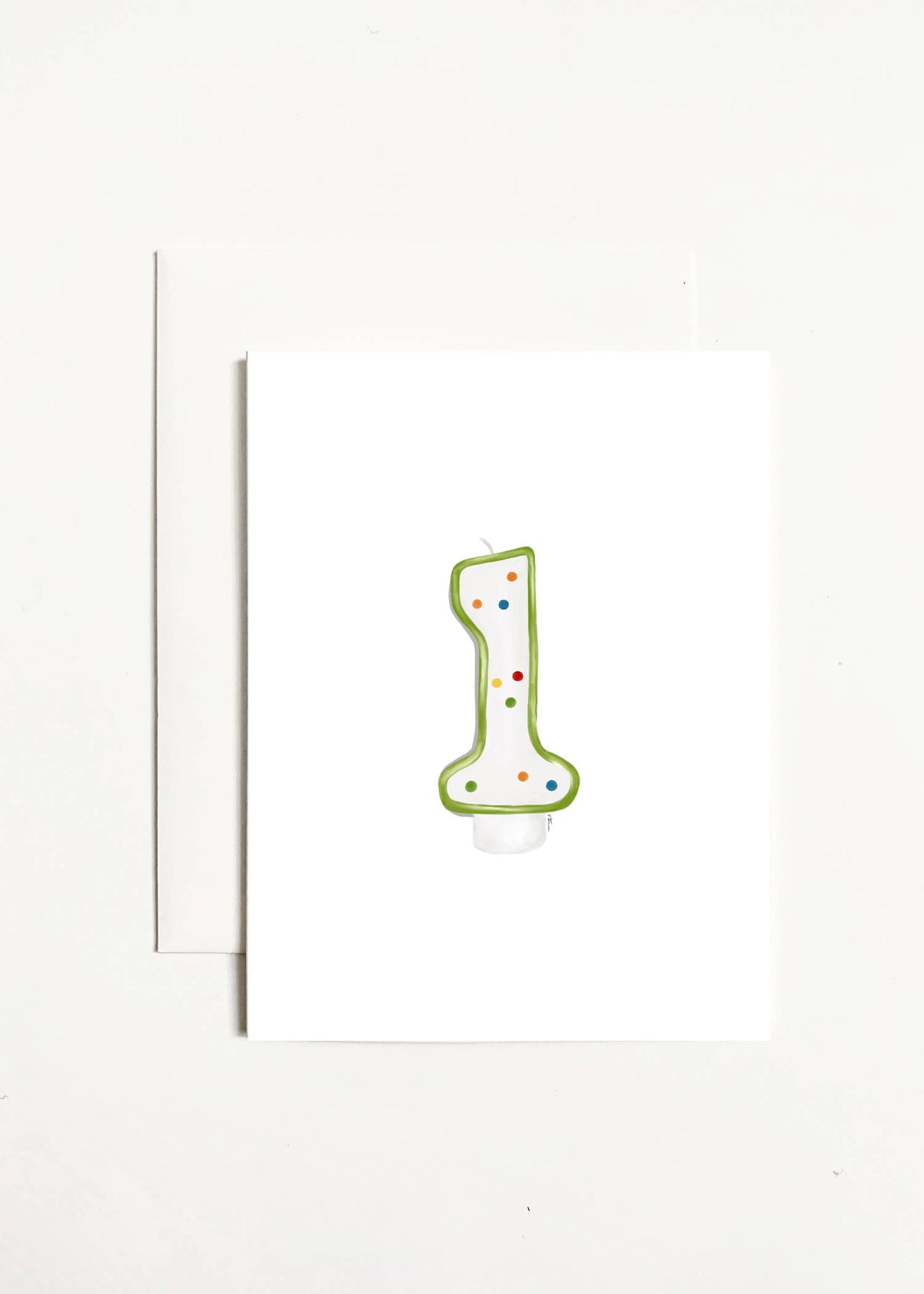 1 Birthday Candle Card