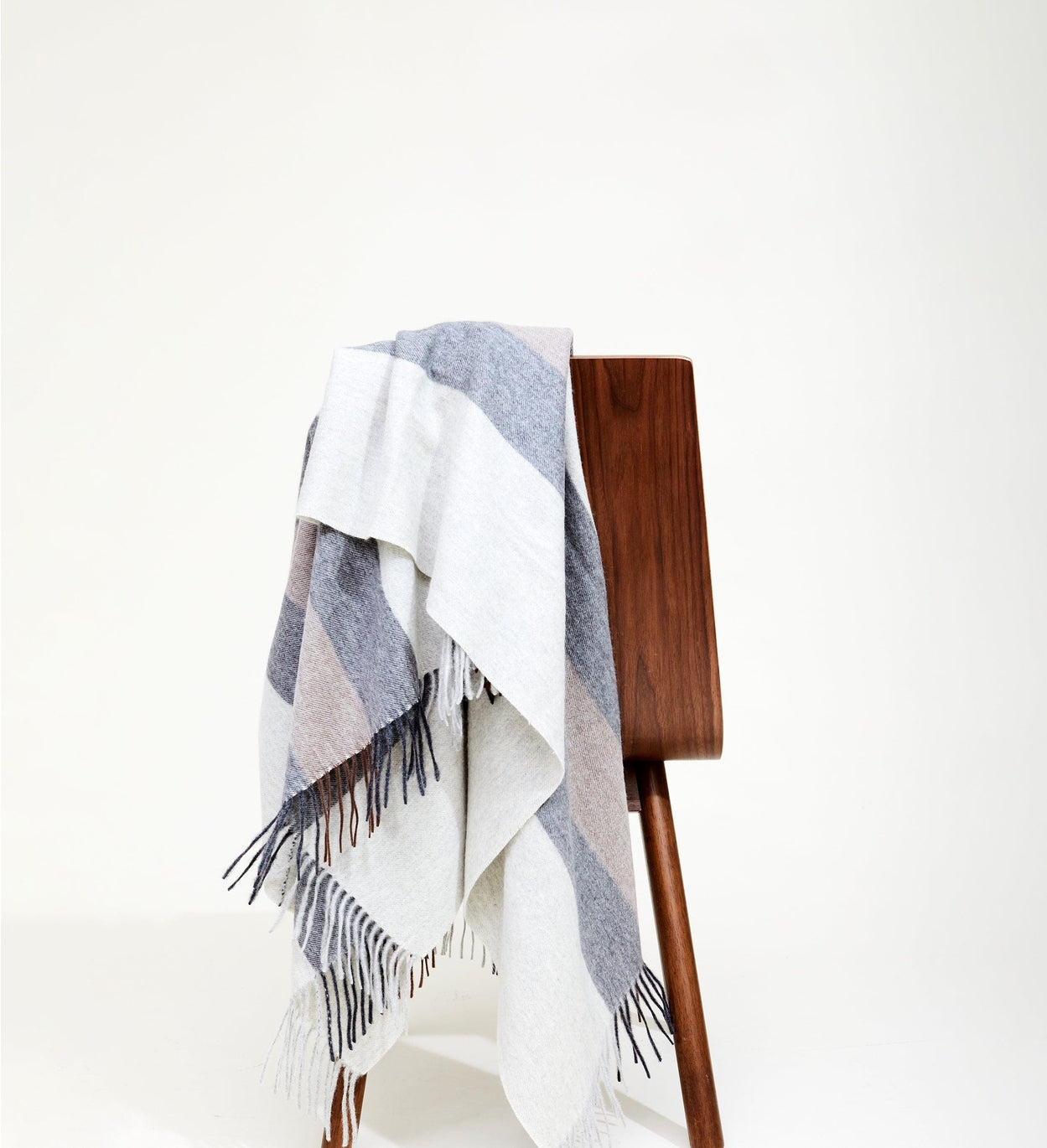 Multicolored Striped Cashmere Throw Blanket