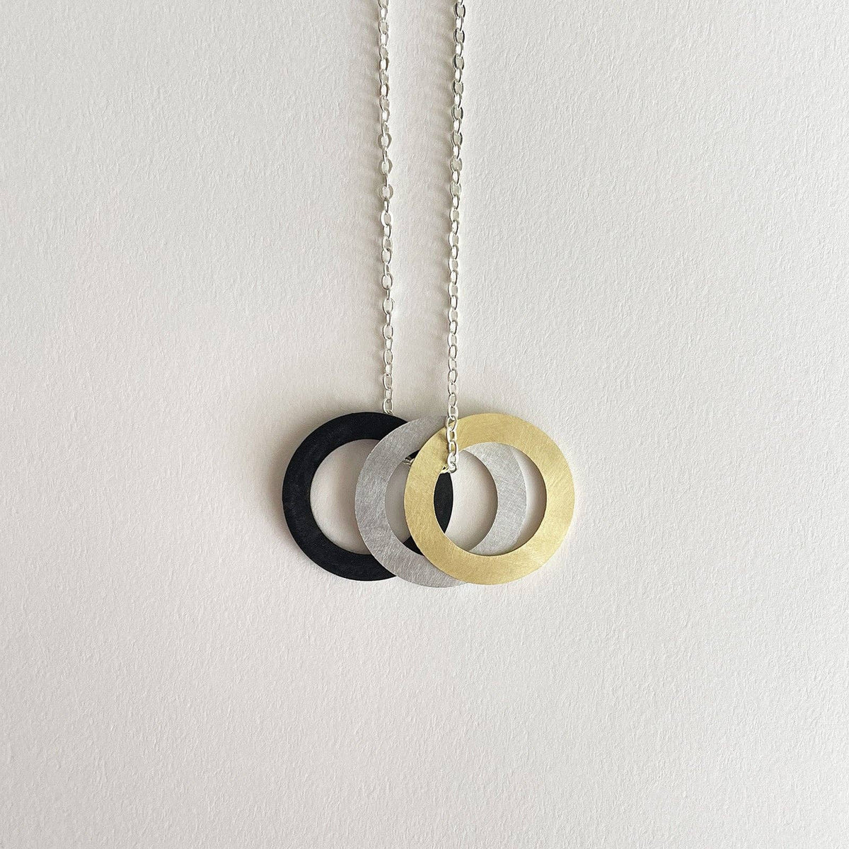 Black Hoops Necklace