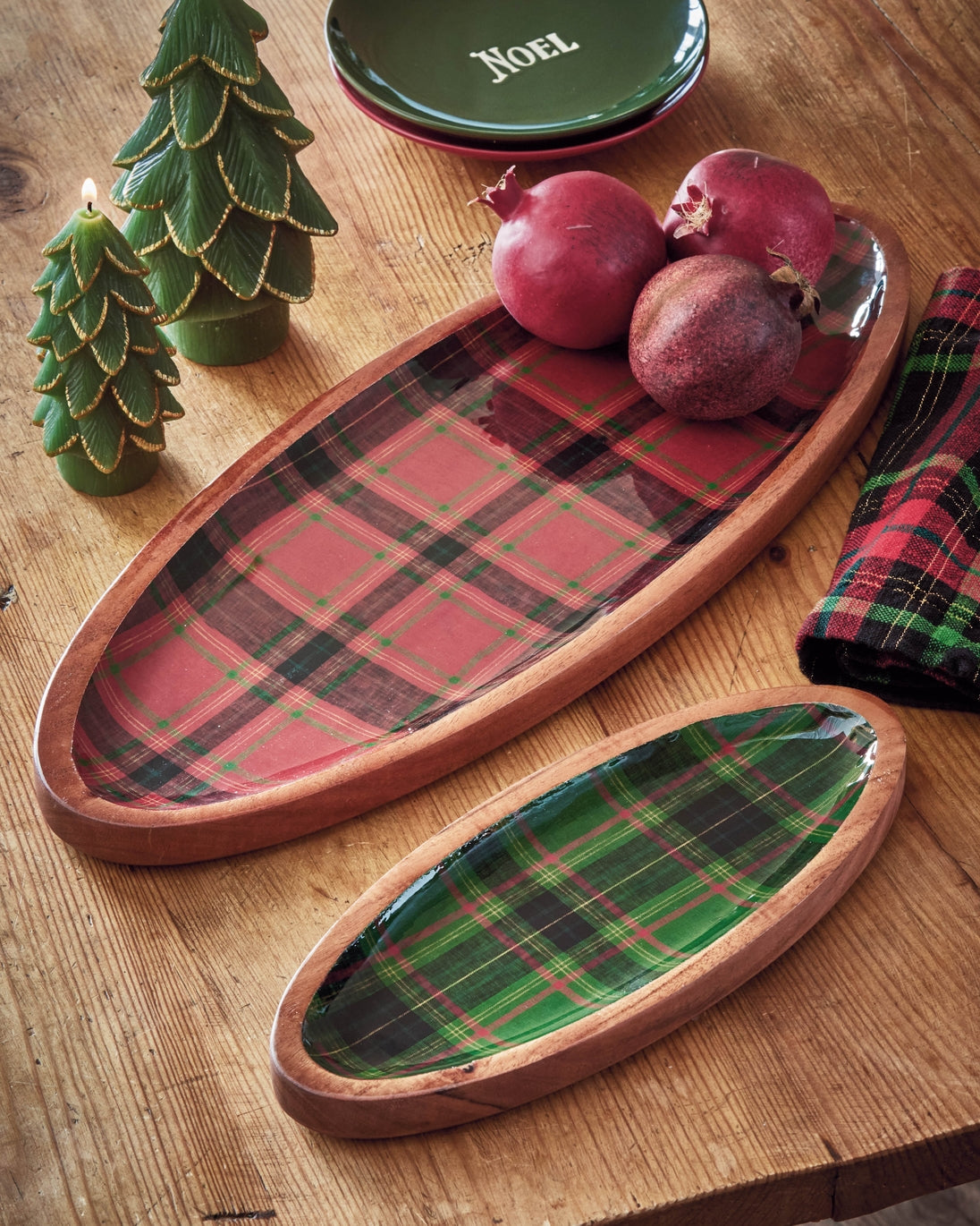 Christmas Holiday Plaid Platter