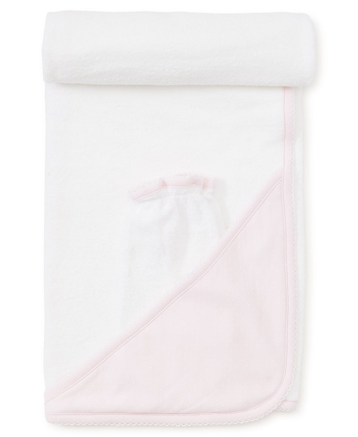 Dots Hooded Towel and Mitt Set