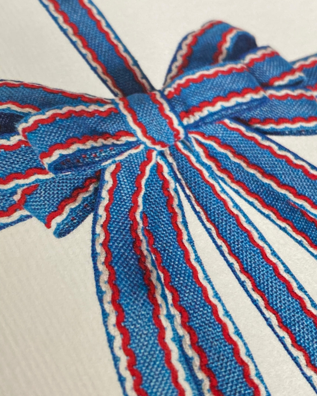 Blue, Red & White Bow Birthday Card