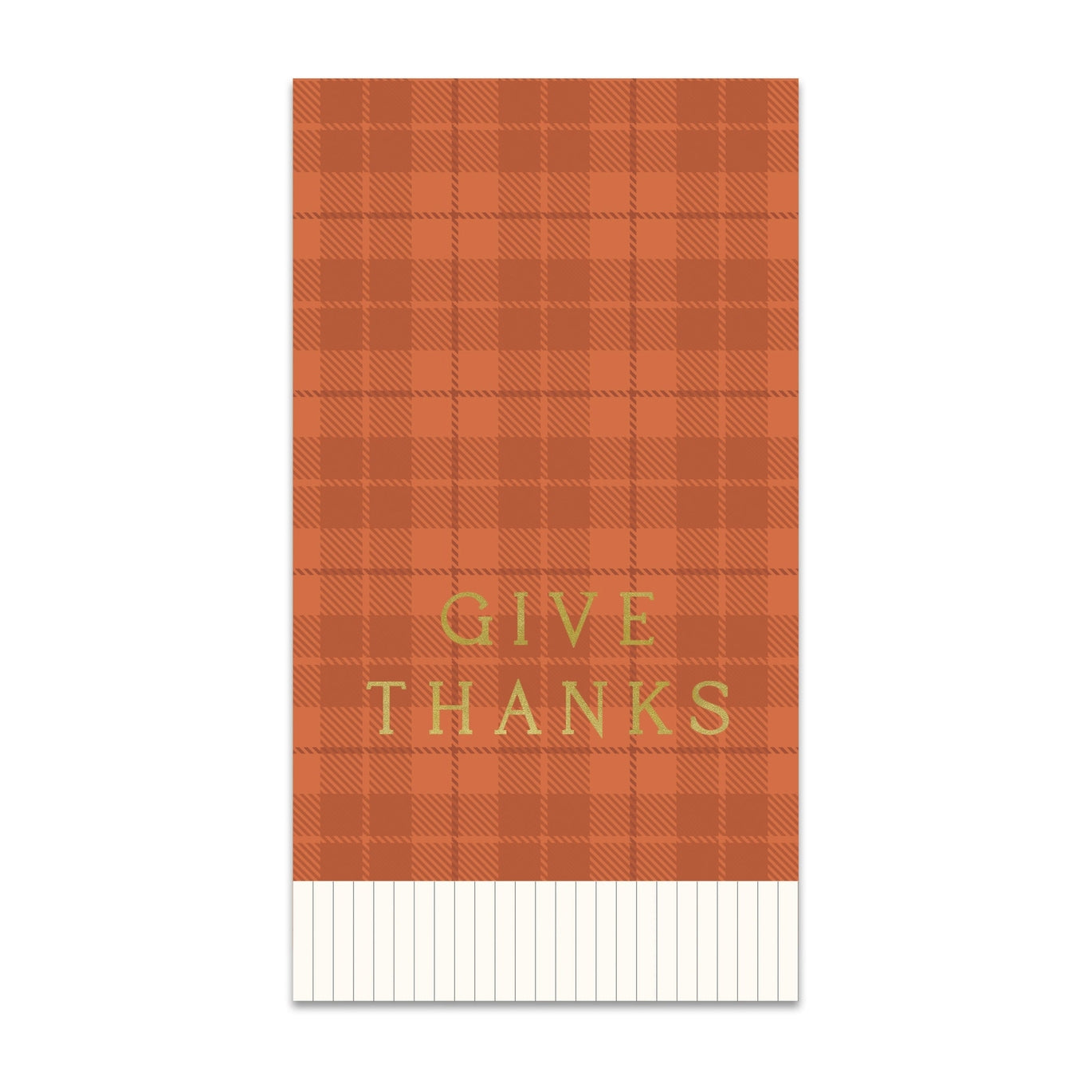 Give Thanks Plaid Dinner Napkins
