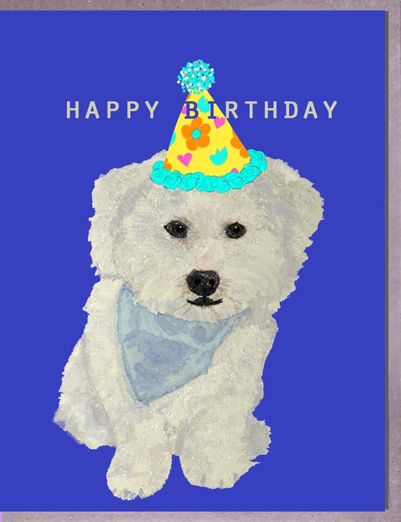Blue Dog Birthday Card