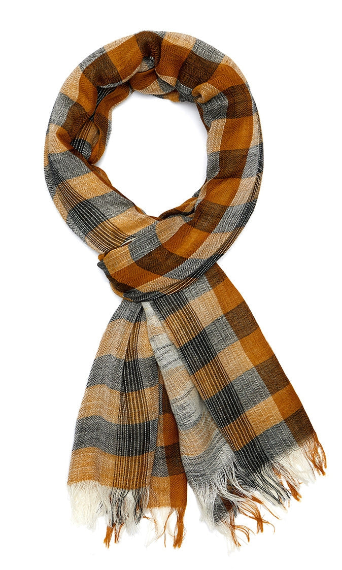 Ombre Plaid Scarf