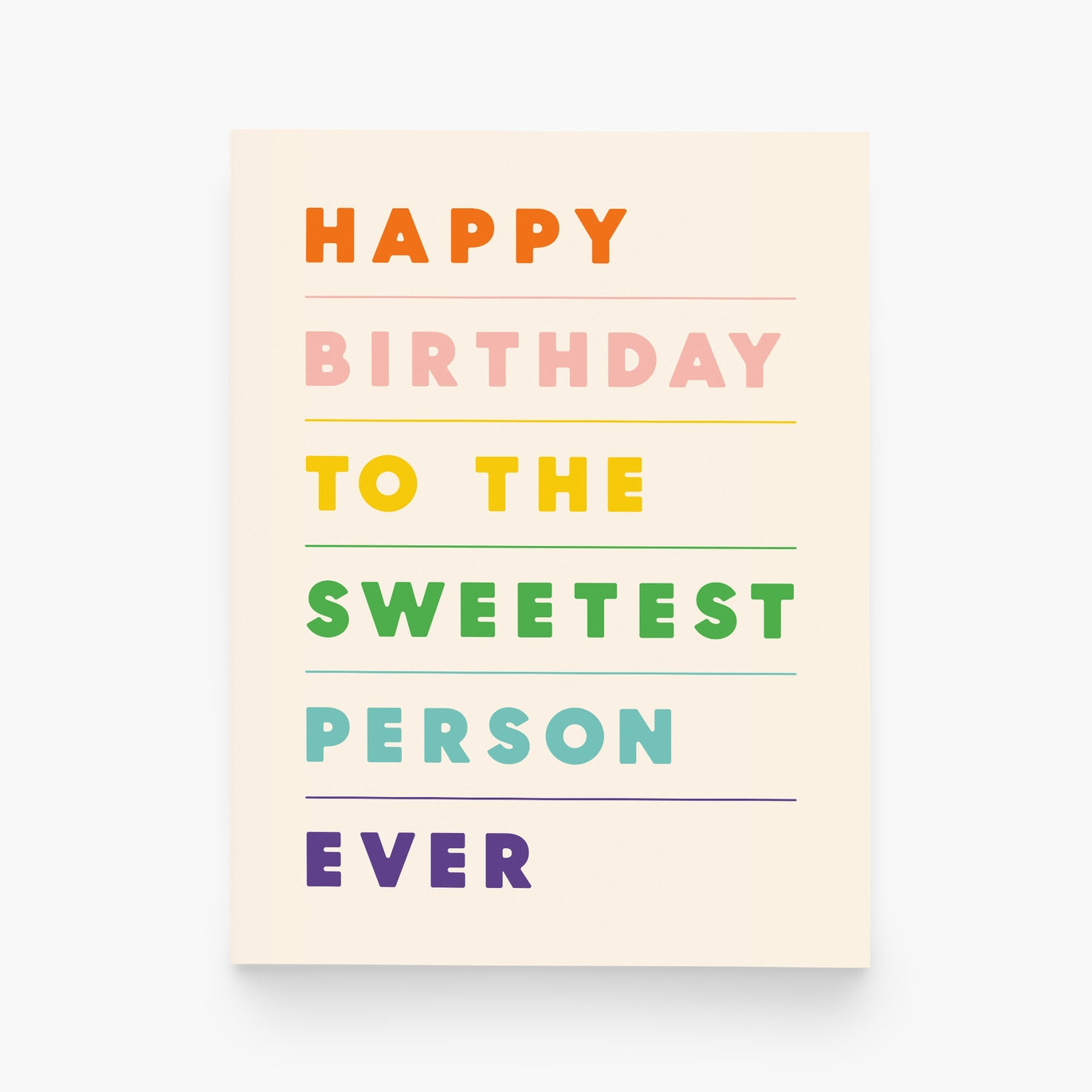 Sweetest Person Birthday Card