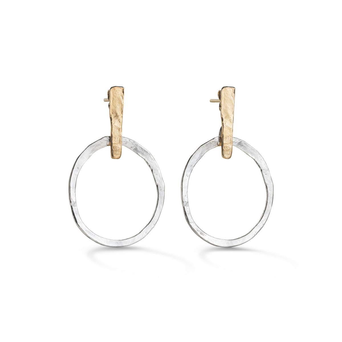 Two-Tone Hoop Earrings