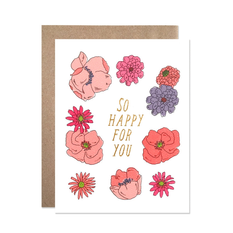 So Happy For You Flower Card