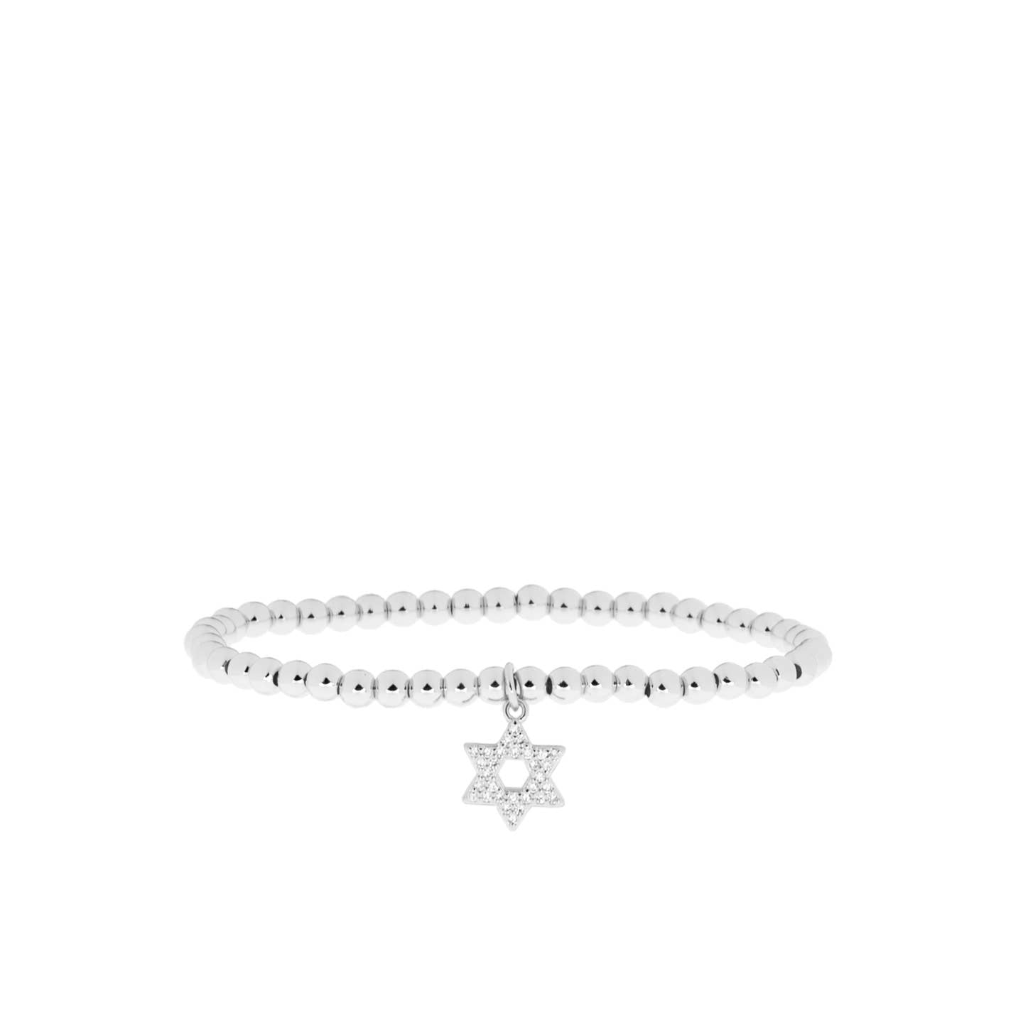 CZ Star of David Charm Bracelet