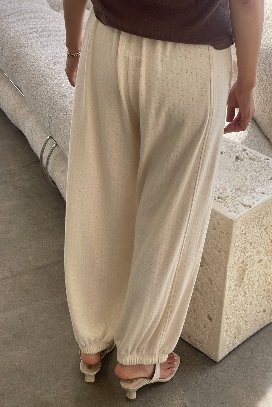 Pointelle Balloon Pants