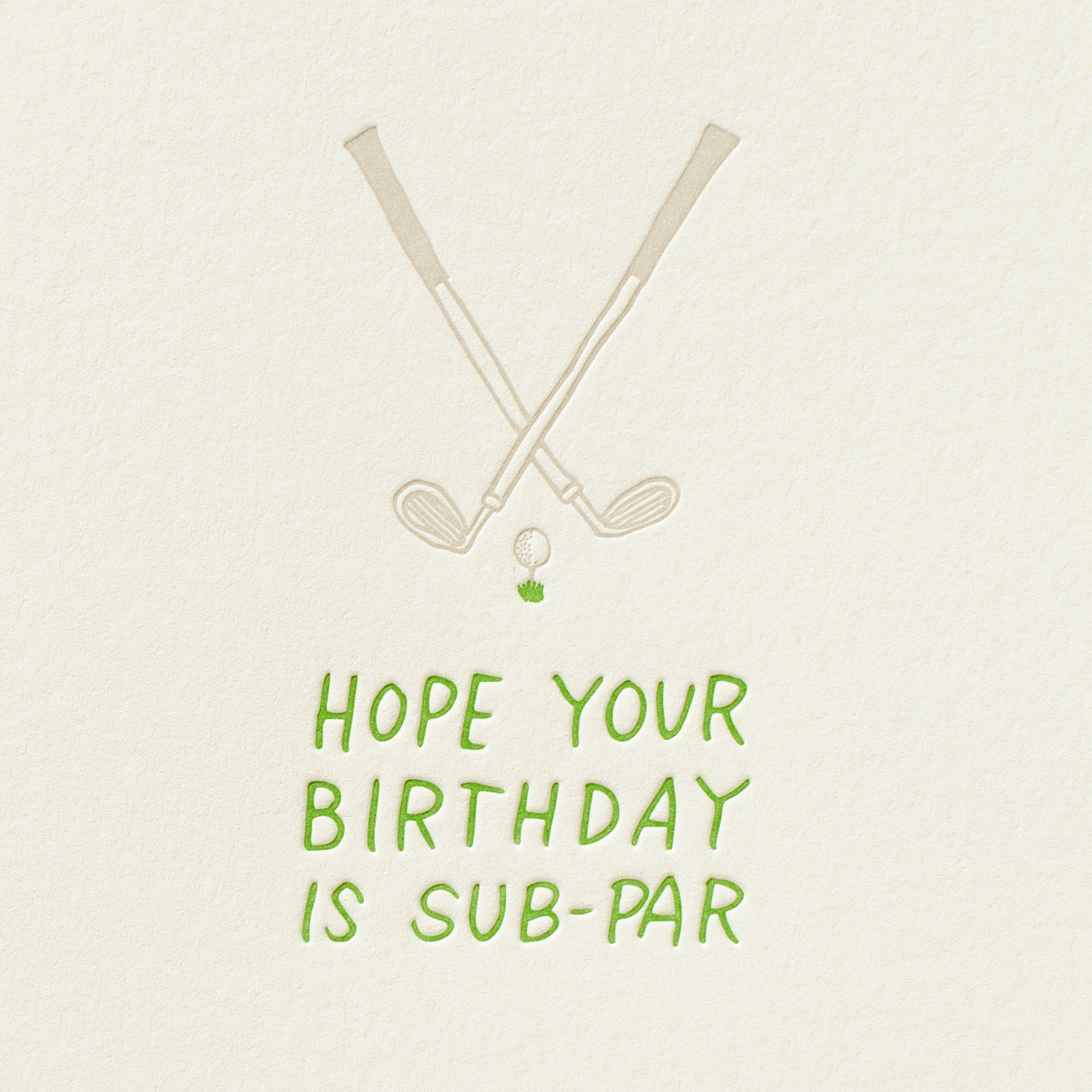 Sub-Par Birthday Greeting Card