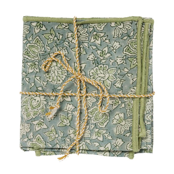 Arushi Blue Green Napkins - Set of Two