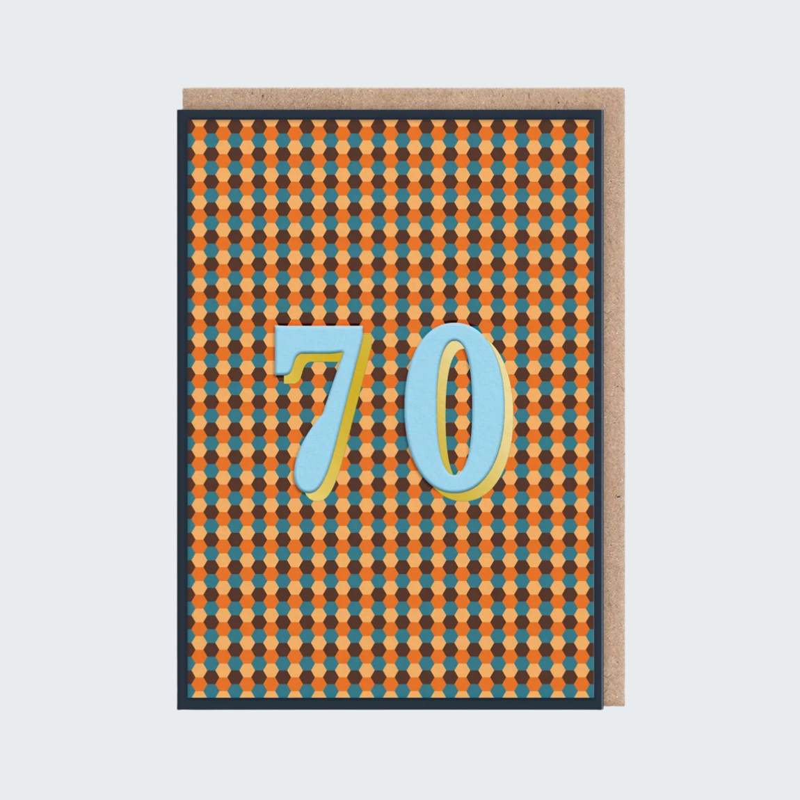 70 Geometric Birthday Card