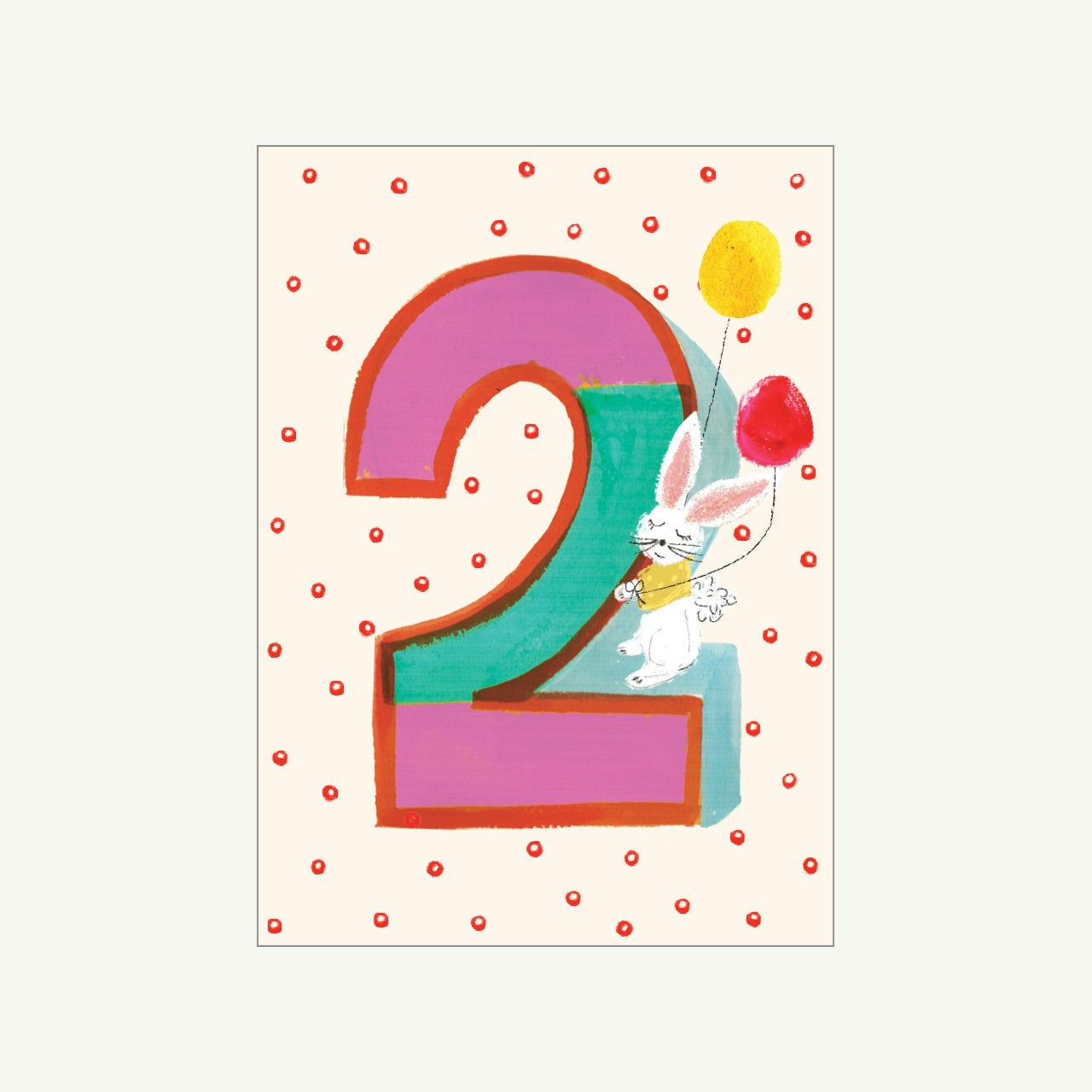 Bunny Is Two Card