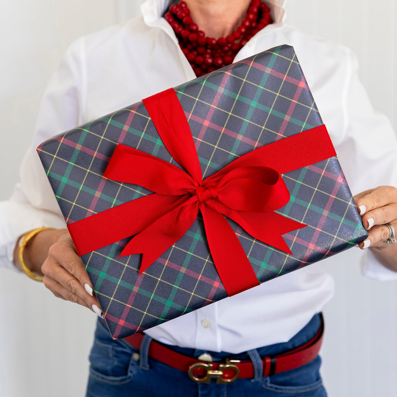 Ski Plaid Gift Wrap