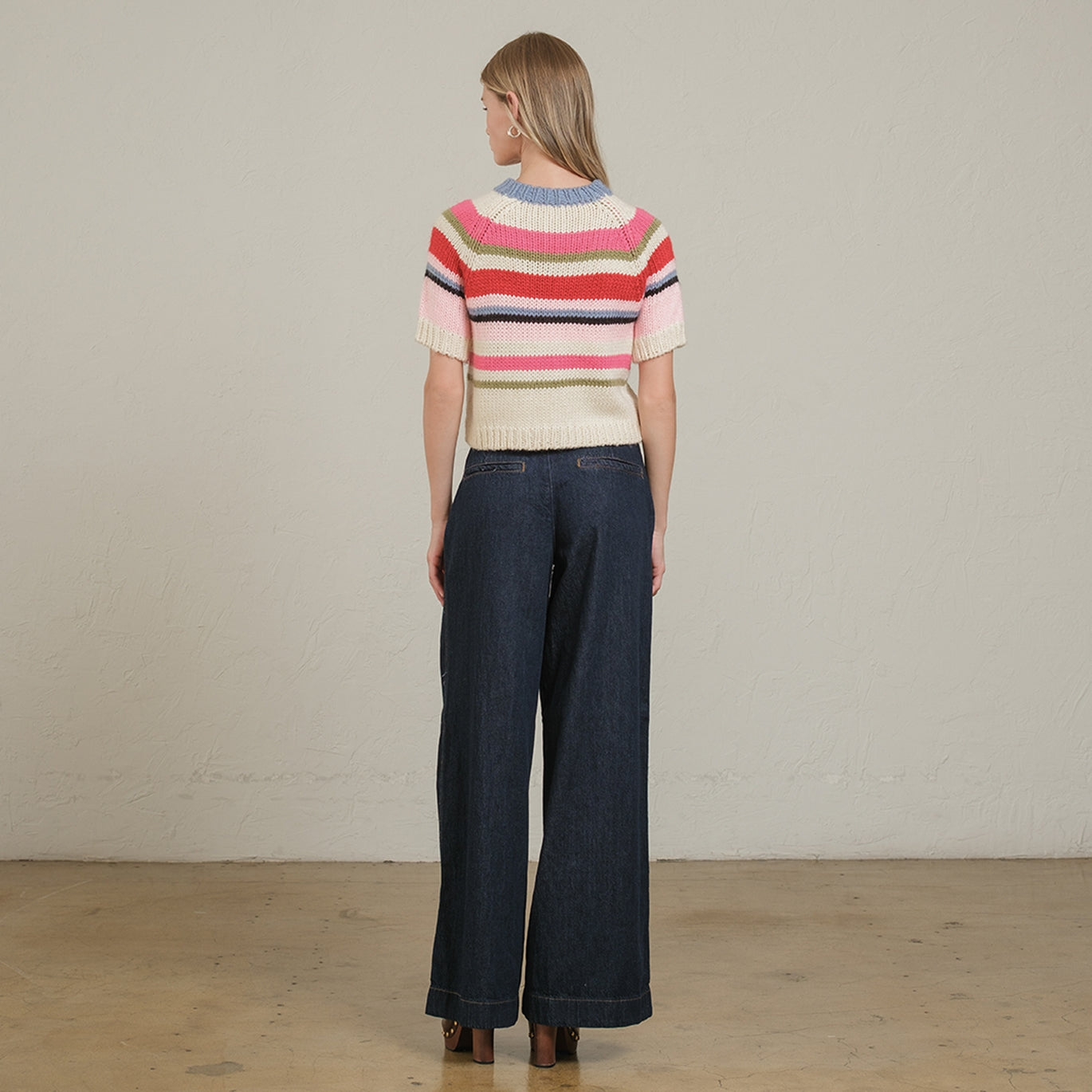 Chunky Knit Short Sleeve Sweater