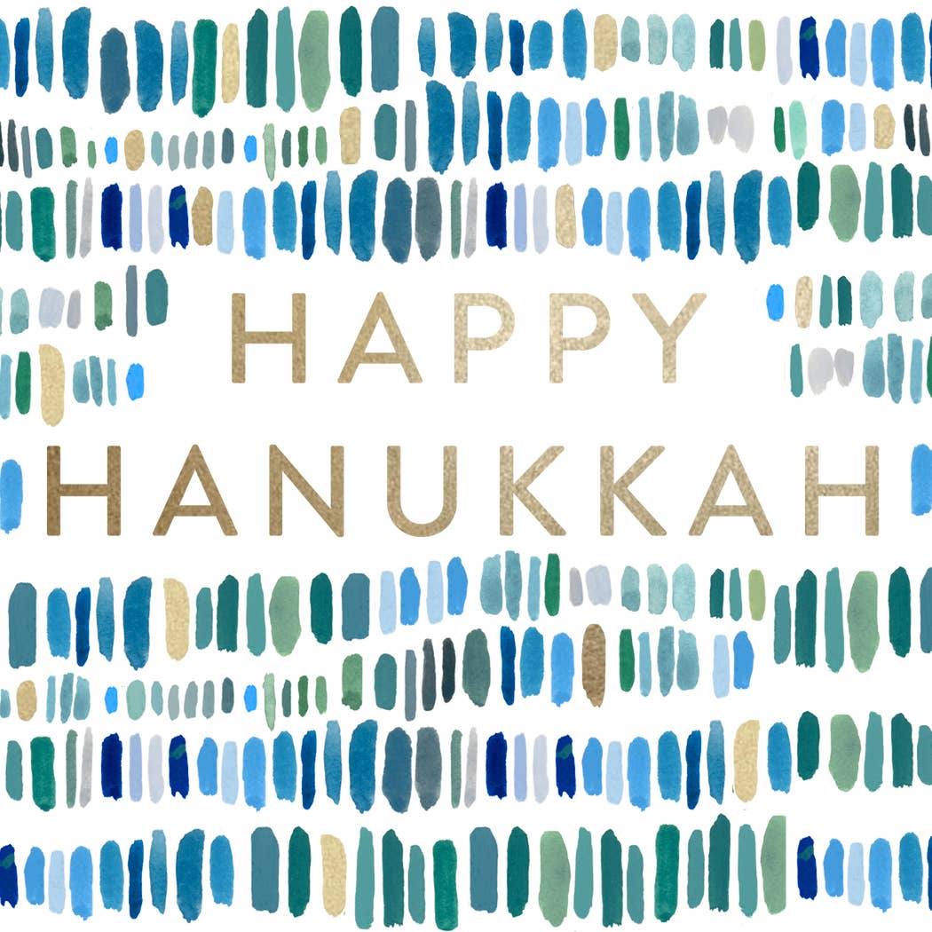 Happy Hanukkah Paint Strokes Card