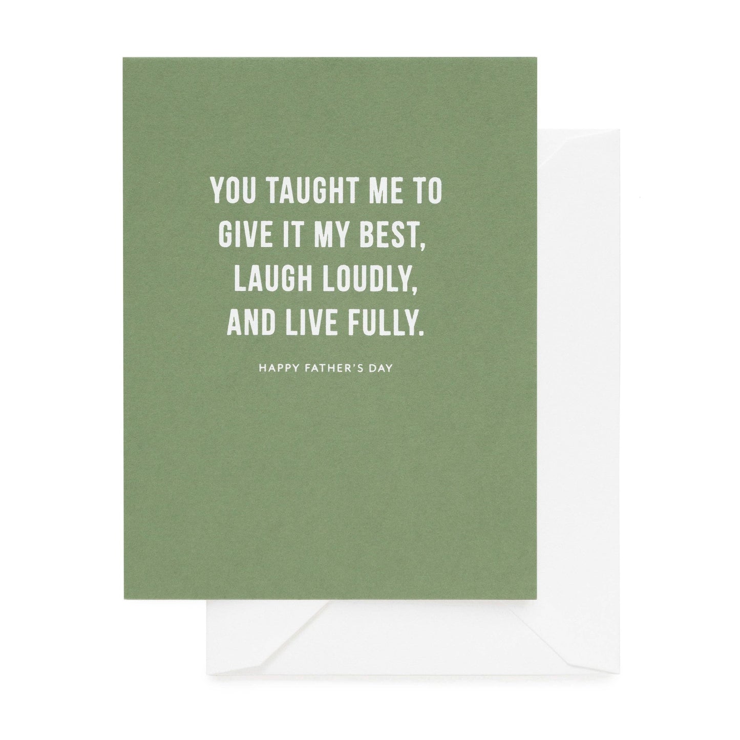 Laugh Loudly and Live Fully Father's Day Card