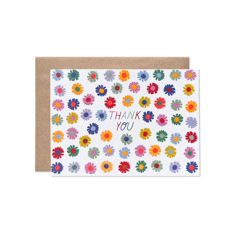 Thank You Darling Daisy Neon Card