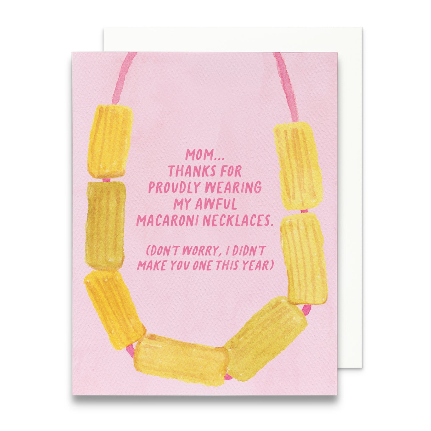 Macaroni Necklace Mother's Day Card