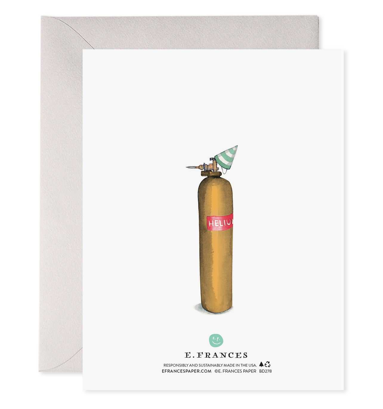 Helium 80 Birthday Greeting Card