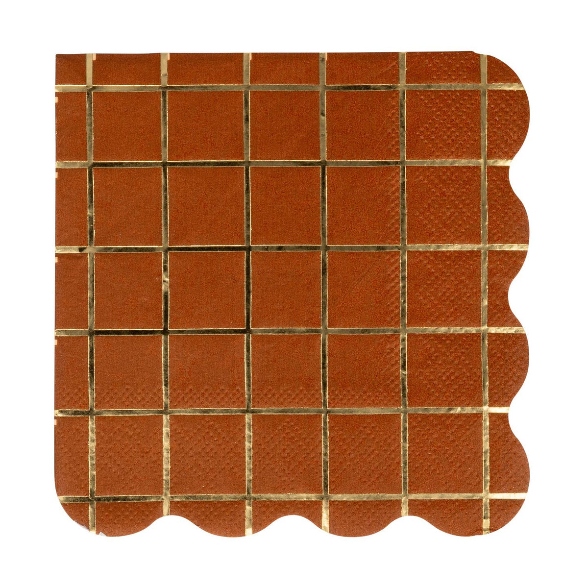 Foil Grid Cocktail Napkins