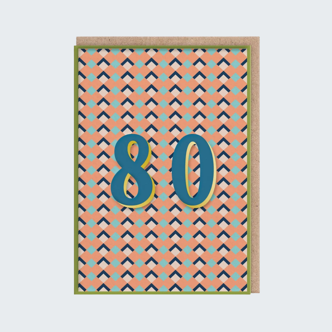 80 Geometric Birthday Card