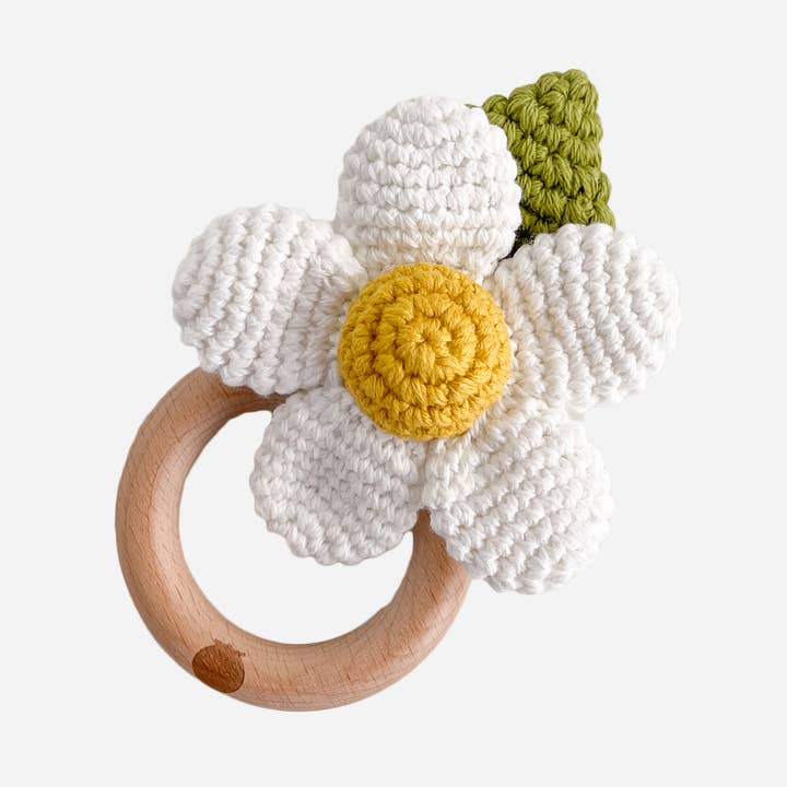 Cotton Crochet Flower Teether