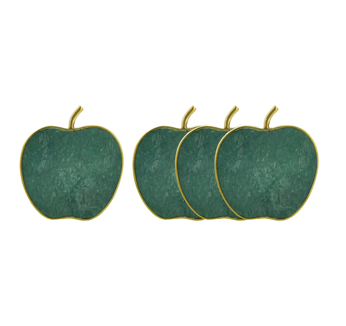 Marble Apple Coaster Set