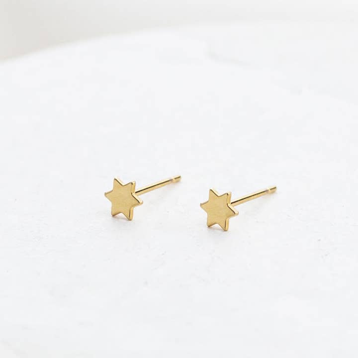 Tiny Star of David Earrings