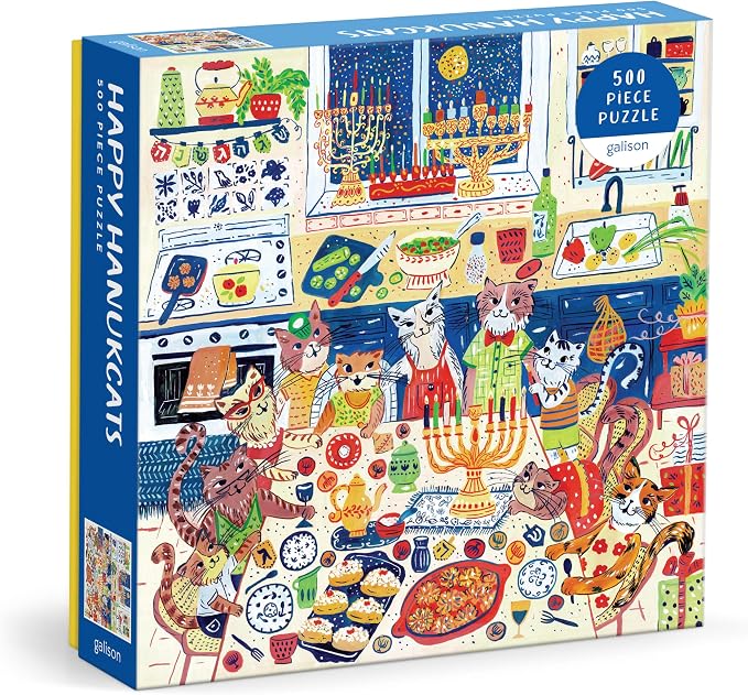 Happy Hanukcats 500-Piece Puzzle