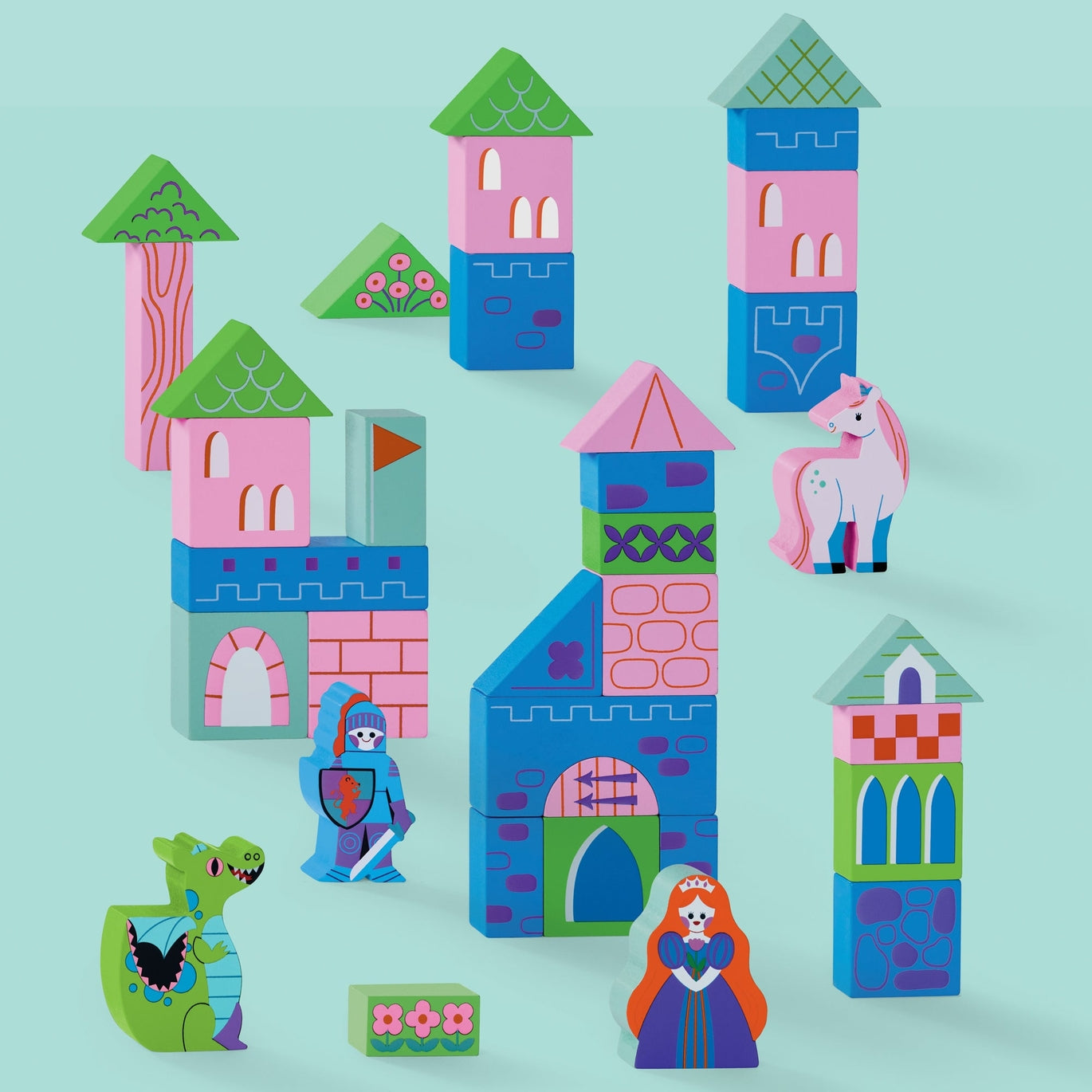 Princess Palace Wooden Blocks