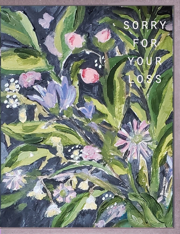 Sorry For Your Loss Purple Flowers Card
