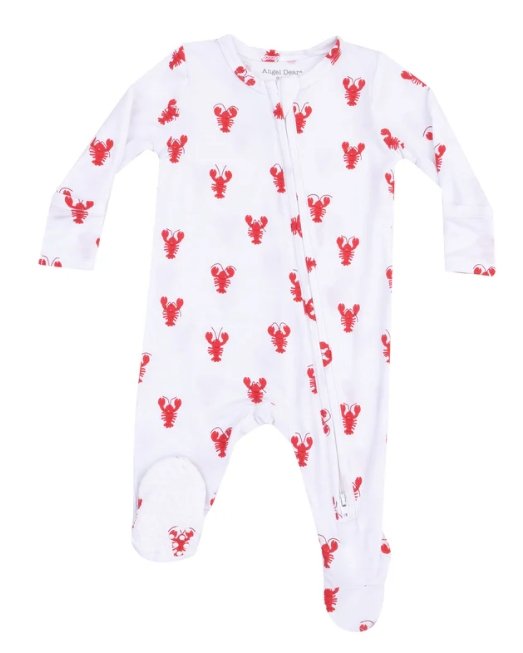 Lobsters 2 Way Zipper Footie