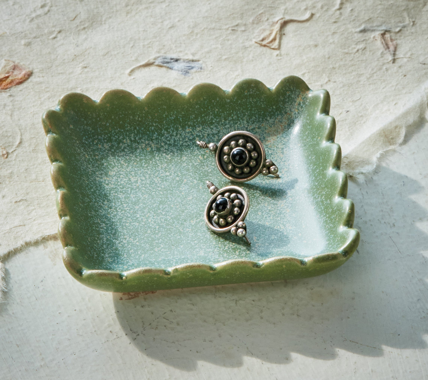 Scallop Square Trinket Dish