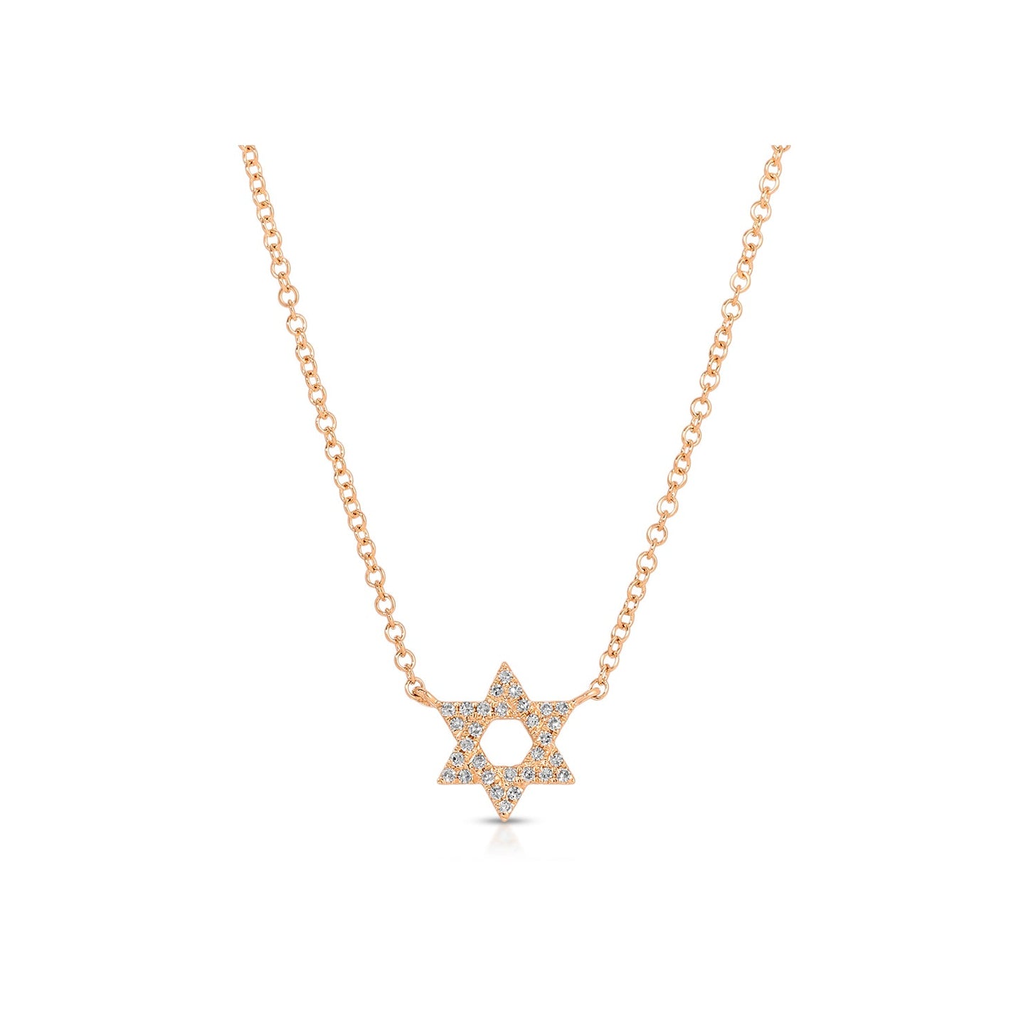 Diamond Star of David Necklace