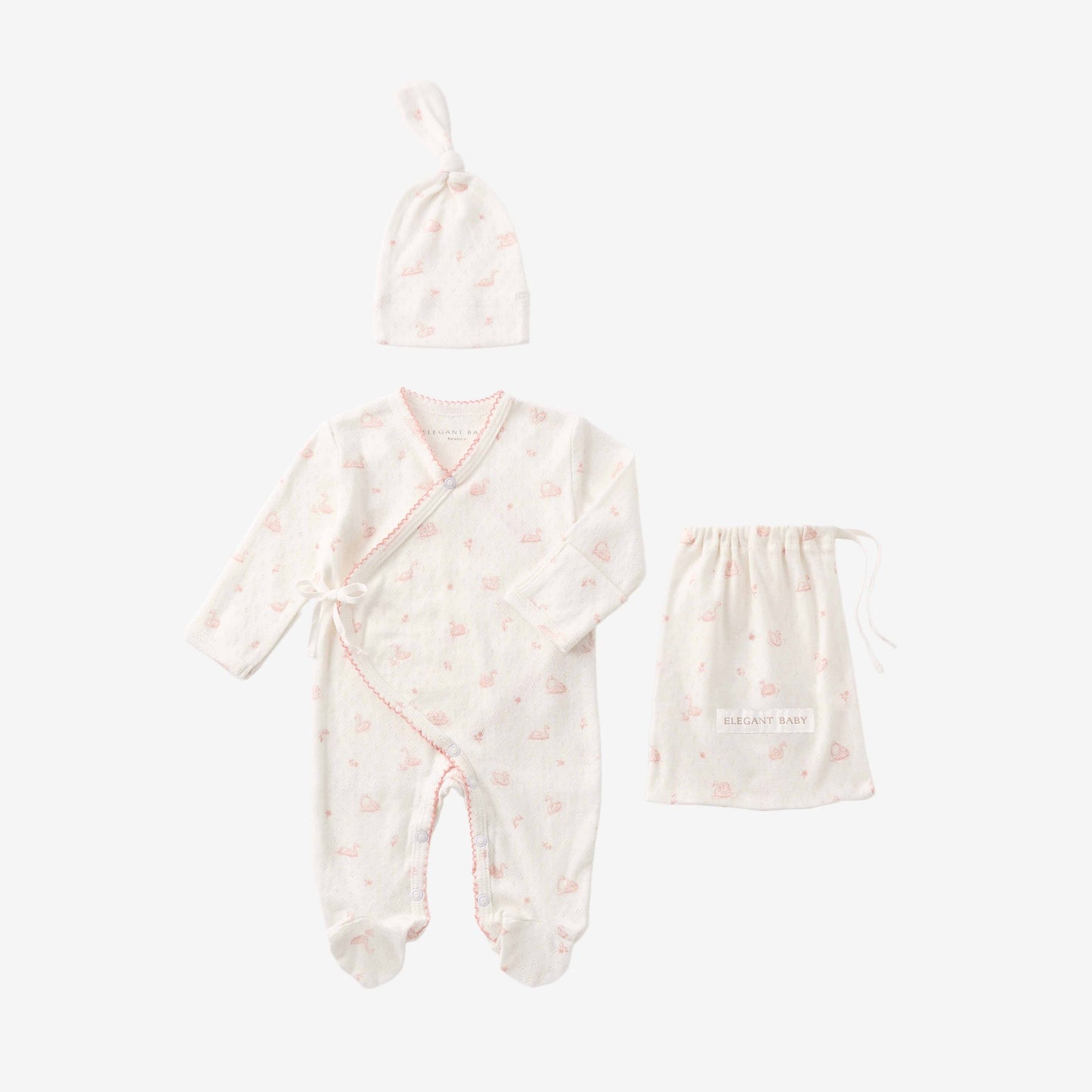 Newborn Swan Print 2pc Bag Set