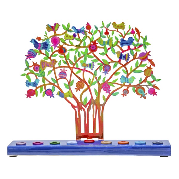 Lasercut Pomegranate Tree Menorah