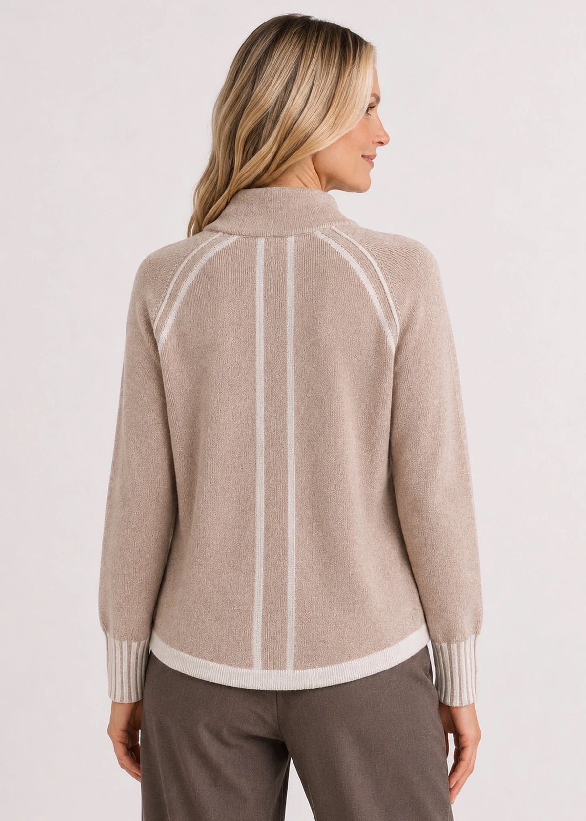 Two-Tone Zip Up