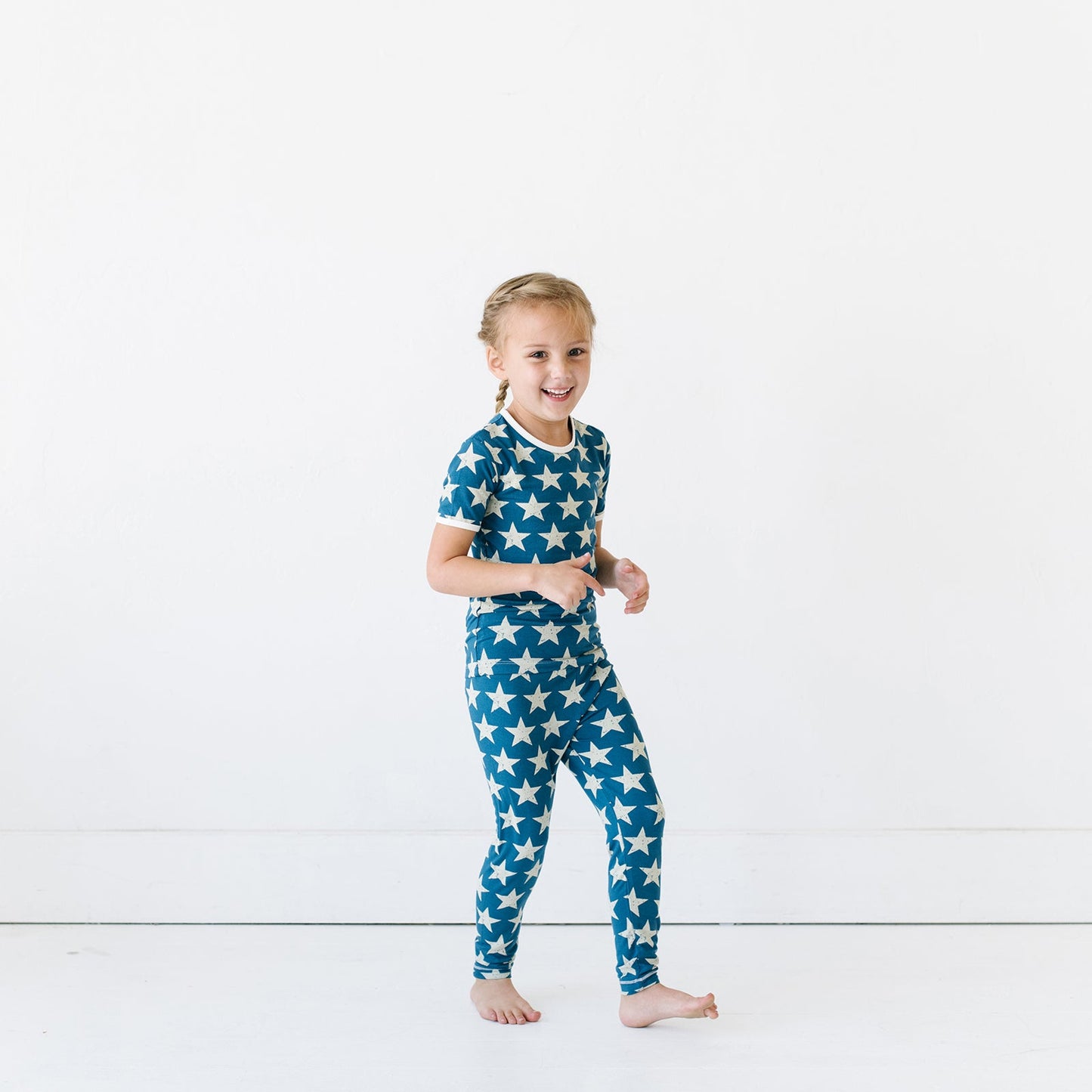 Short Sleeve Pajama Set in Vintage Stars