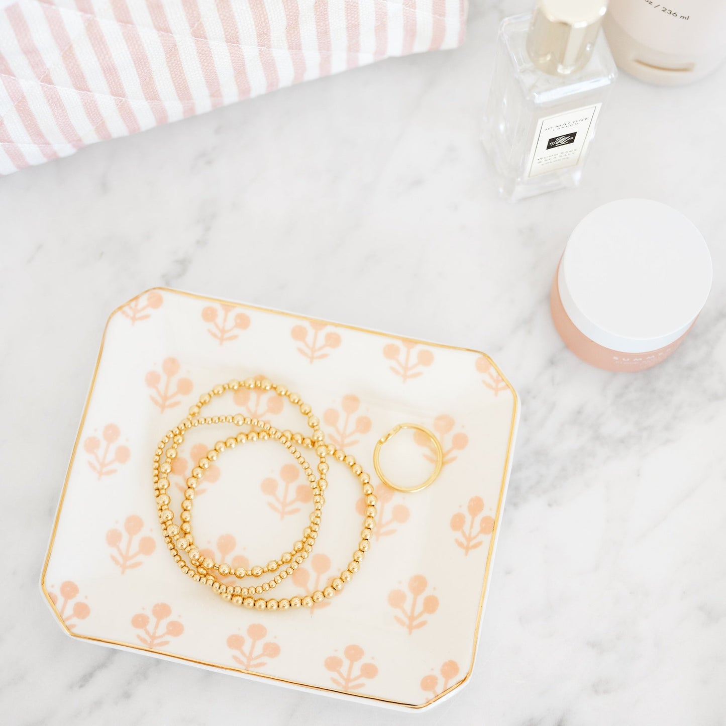 Rose Floral Trinket Tray