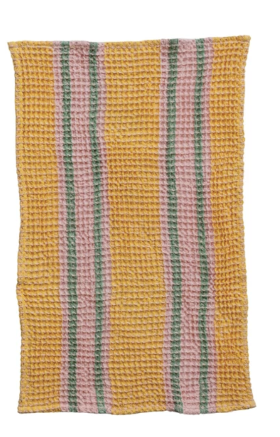 Striped Waffle Tea Towel